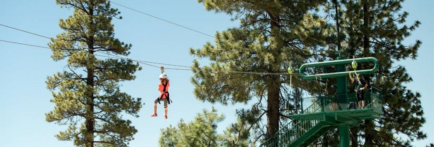 Zip line at Big Bear Basecamp